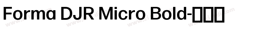 Forma DJR Micro Bold字体转换